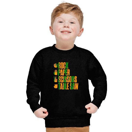 Rock Paper Scissors Able Saw Funny Carpenter Sweatshirts