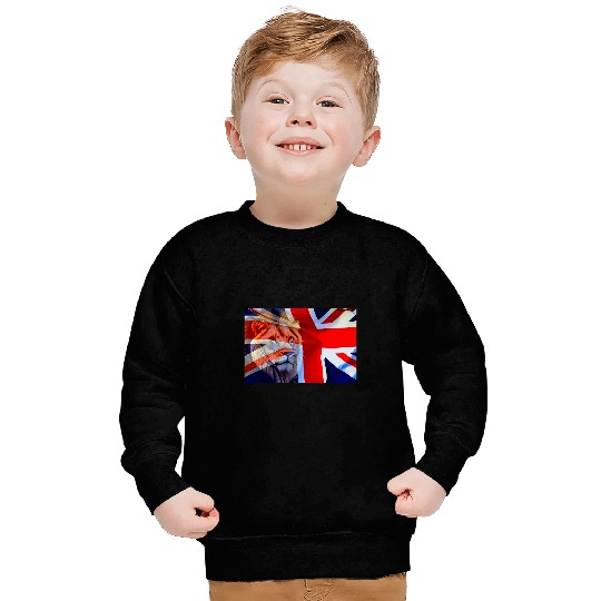 Lion Pet Union Jack Flag With Lion Sweatshirts