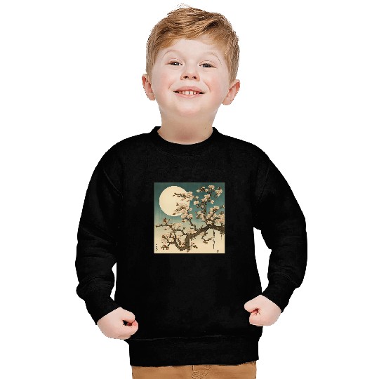 Midnight Magic in a Blossoming Cherry Blossom Forest Sweatshirts