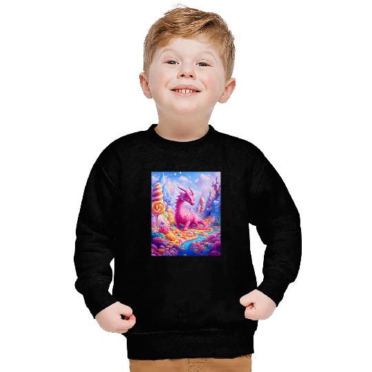 Dragon Pet Whimsical Dragon in Candyland Sweatshirts