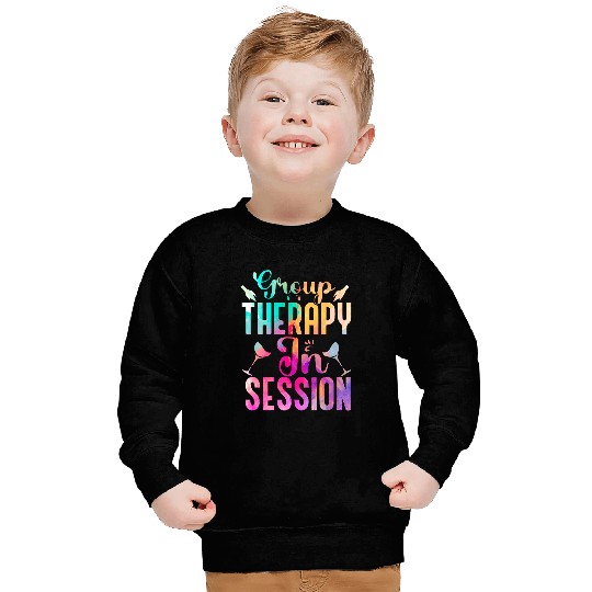 Wines Fun Group Therapy in Session Funny Group Drinking Sweatshirts