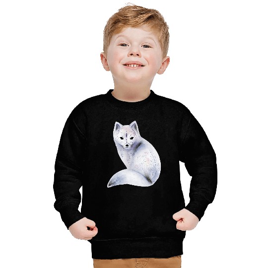Viking Nordic Summer Fox Hand Painted Watercolor Sweatshirts
