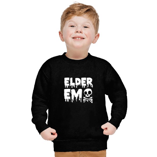 Elder Emo Goth Skeletons Skull Dark Music Sweatshirts