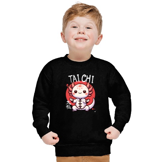 Axolotls Zen Master Underwater Martial Arts Tai Chi Flow Sweatshirts