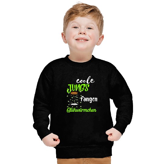 Cool Boys Catch Fireflies Glass Container Light Beetle Sweatshirts