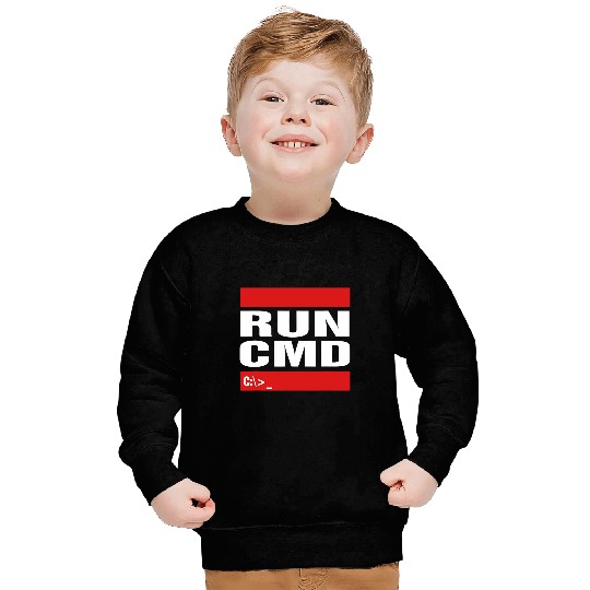 Run CMD Computer Programming Coder Tech Geeky Sweatshirts