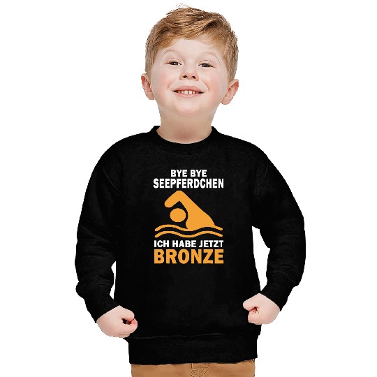 Swimming Pool Bronze Test Passed Swimming Badge Bronze Float Sweatshirts