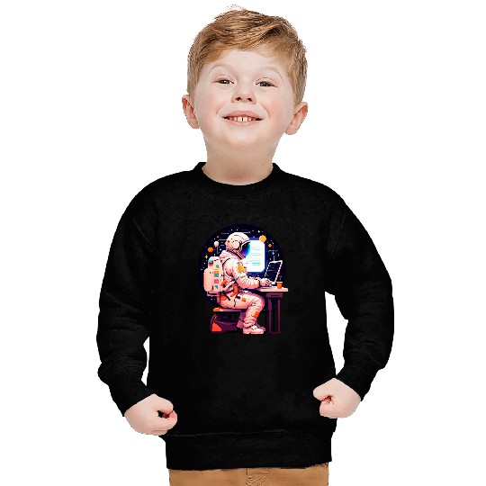Astronaut Explorer Galaxy Coding Laptop Space Sweatshirts