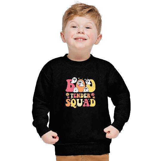 Bootender Squad Groovy Halloween Bartender Funny Sweatshirts