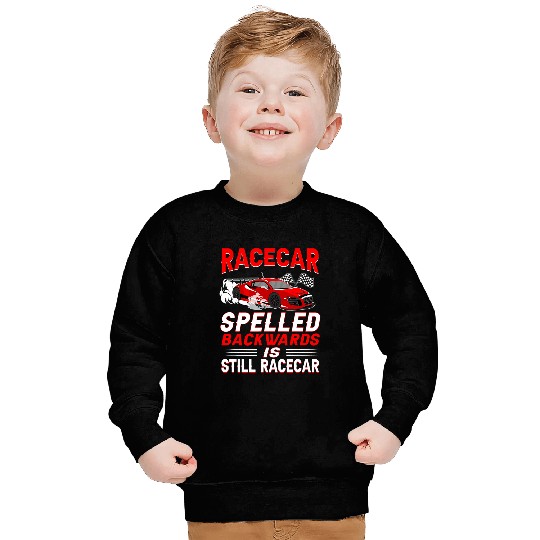 Racecar Spelled Backwards Race Track Pit Crew Racing Sweatshirts