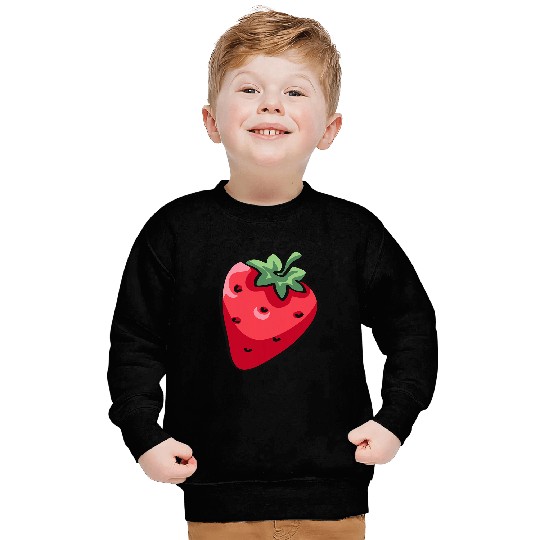 Fun whimsical now pop art strawberry Sweatshirts