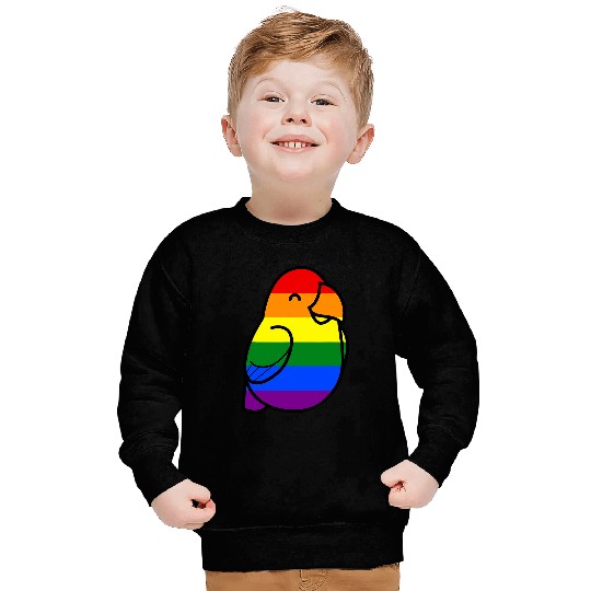 Too Many Birds Rainbow Pride Parrot Pattern Sweatshirts