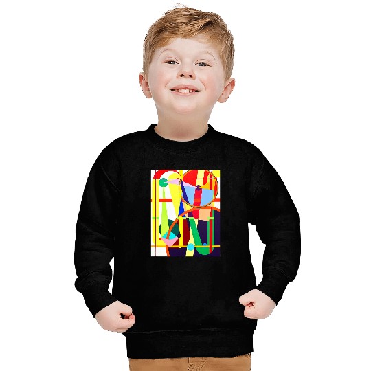 Geometric Harmony Abstract Patterns on Cool Novelty Sweatshirts