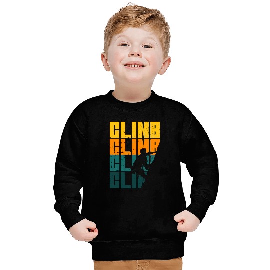 Retro Mountain Rock Climbing Bouldering Summit Ice Climber Sweatshirts