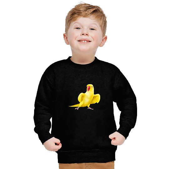 Yellow Indian Ringneck Parrot bird Sweatshirts
