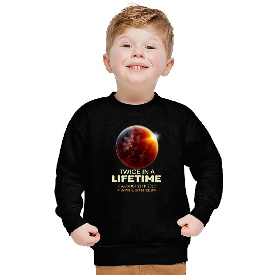 Solar Eclipse Twice In Lifetime 2024 Solar Eclipse Sweatshirts