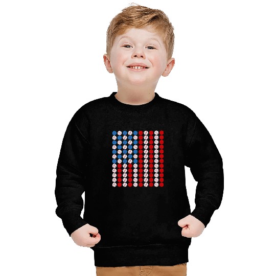 Baseball USA Flag American Flag 1 Sweatshirts