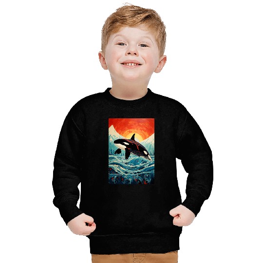 Native American Indian Orca Alaska Sweatshirts
