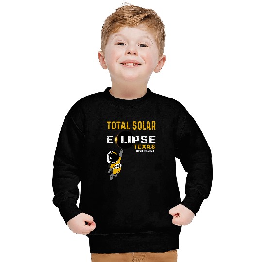 Totale Solar Eclipse Texas April 8th 2024 Astronaut Eclipse Sweatshirts