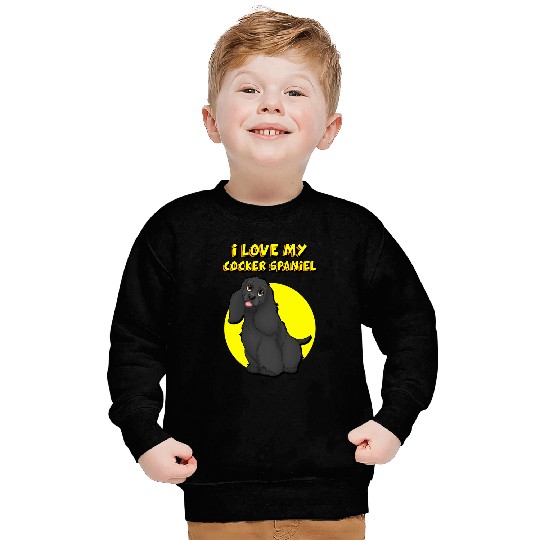 I Love My Black Cocker Spaniel Sweatshirts