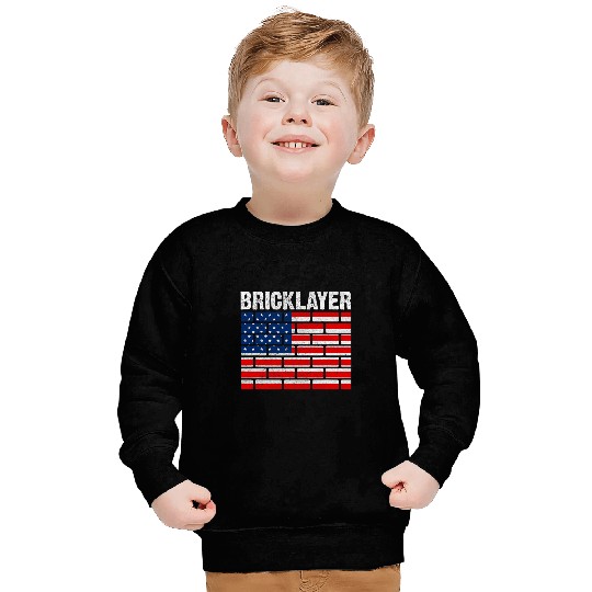 Patriotic Bricklayer Job Bricks Construction Mortar Mason Sweatshirts