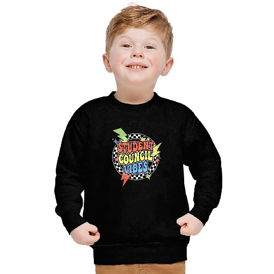 Retro Student Council Vibes Groovy School Student Council Sweatshirts