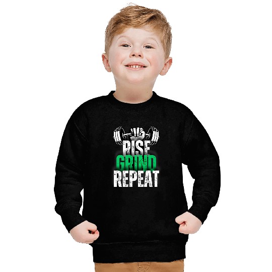 Rise Grind Repeat Fitness Sweatshirts