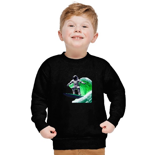 Wave Surfer Astronaut Sweatshirts