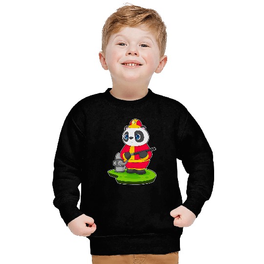 Panda Firefighter Fires hose Fires department Sweatshirts