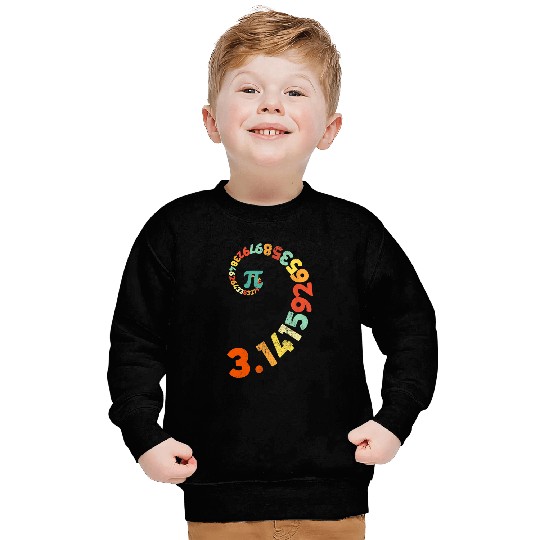 Retro Pi Spiral Math Teacher National Pi Day Men Women Sweatshirts