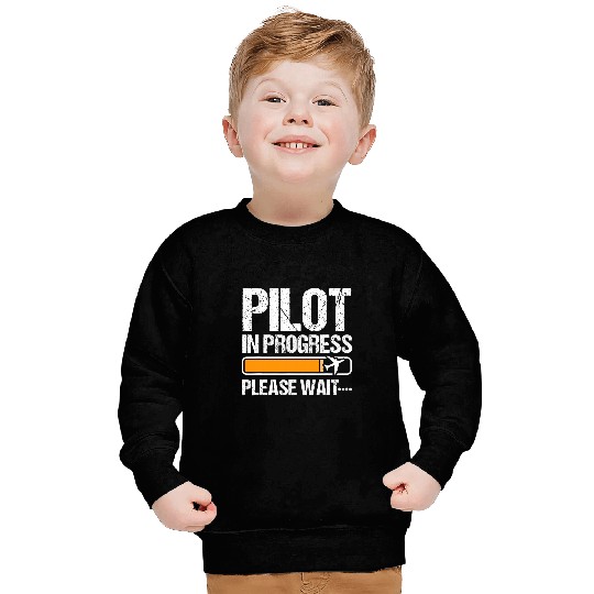 Pilot In Progress Please Wait Funny Pilot School Student 3 Sweatshirts