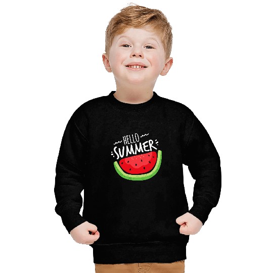 Hello summer watermelon funny vacation break teacher student Sweatshirts