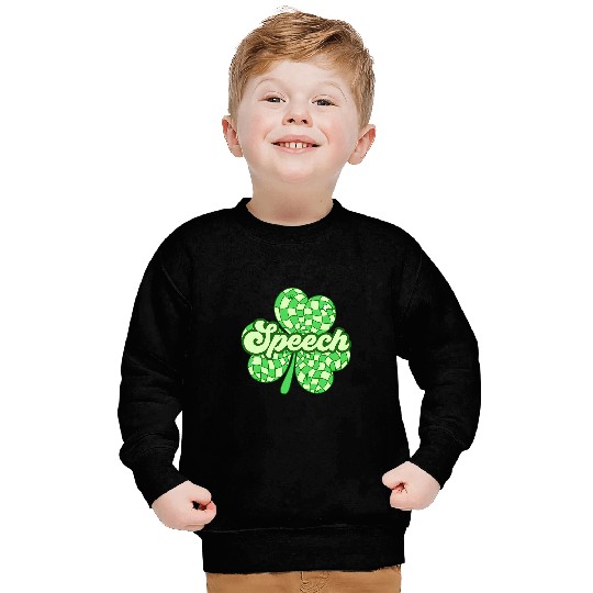 St Patricks Day Speech Therapist SLP Speech Therapy Shamrock 2 Sweatshirts