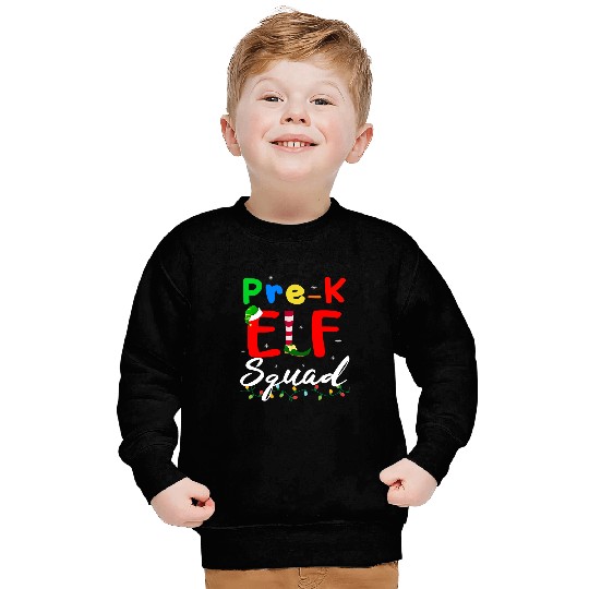 PreK ELF Squad Funny Christmas ELF Teacher Student Matching Sweatshirts