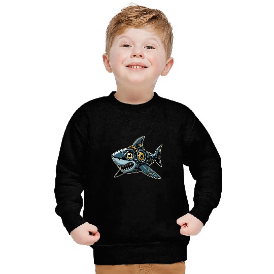 Shark Robots Robotics Engineering Technology Programmer Sweatshirts