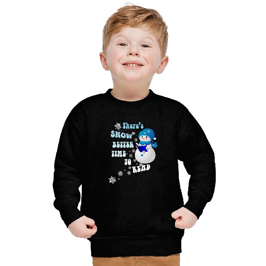 Book Lover Snowflakes Pattern Snowy Reader Snowmen Sweatshirts