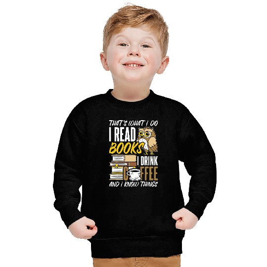 Owl coffee reading reader books bookworm librarian Sweatshirts