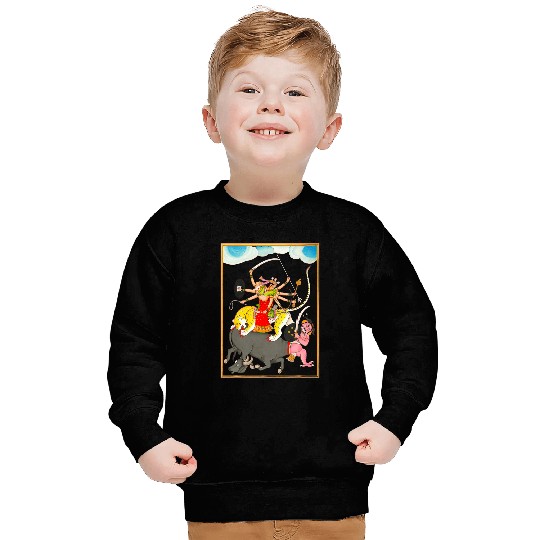 Durga Tiger Indian Warrior Goddess Hindu vintagess Graphic Sweatshirts