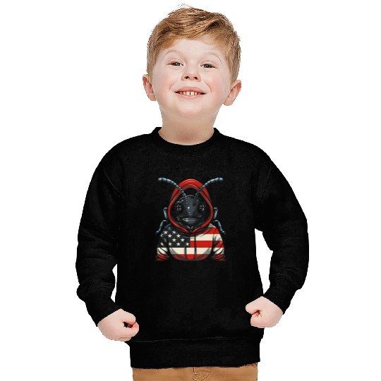 American Flag Insect Bug Hoodie USA Pride Sweatshirts