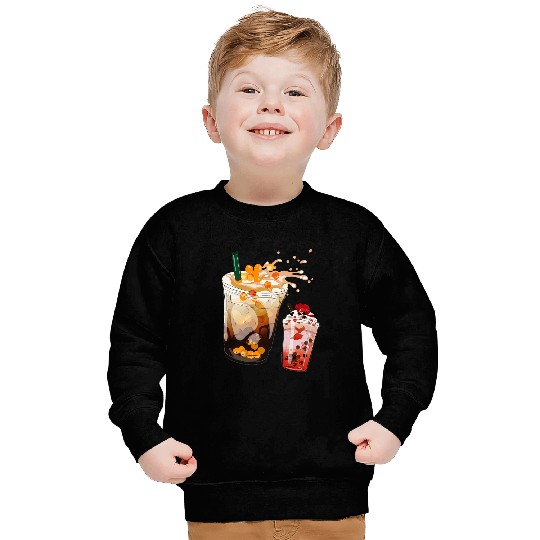 Bubbles Tapioca Milk Tea with Boba Beads Sweatshirts