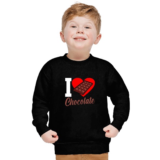 I Love Chocolate Funny Chocolates Lover Eater Graphic Sweatshirts