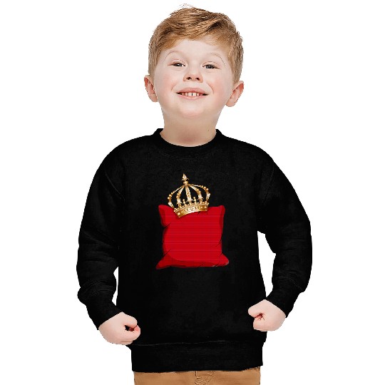 red royal checked pillow with golden crown Sweatshirts