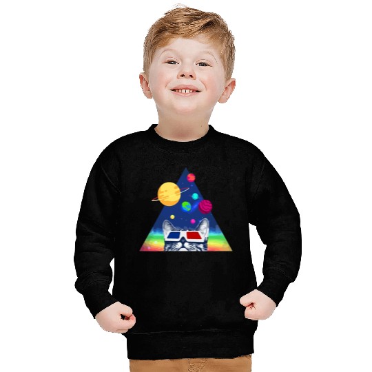 3D Space Cat Sweatshirts