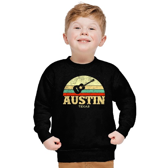 Retro Austin Texas Guitar Vintage Lone Star State Sweatshirts