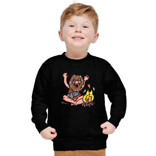 Caveman with Fire Sweatshirts