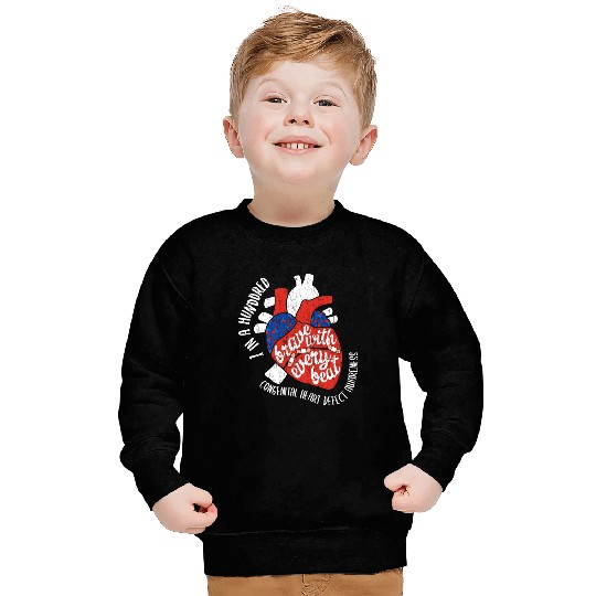 Brave With Every Beat CHD Awareness Happy Gift Sweatshirts