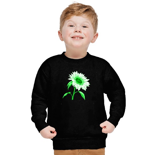 Green sunflower Sweatshirts