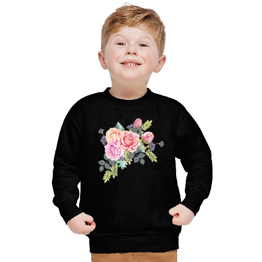 Flower Print Sweatshirts