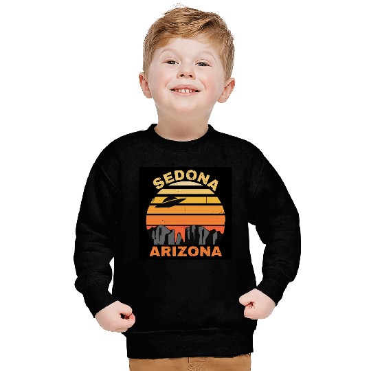 Sedona Arizonna Retro Sunset and UFO Sweatshirts