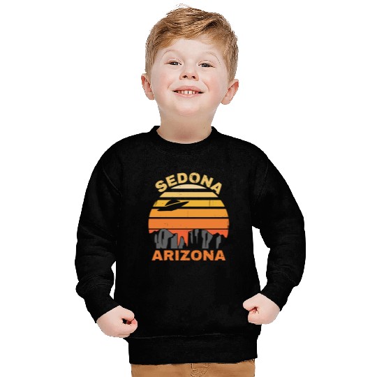Sedona Arizonna Retro Sunset and UFO Sweatshirts